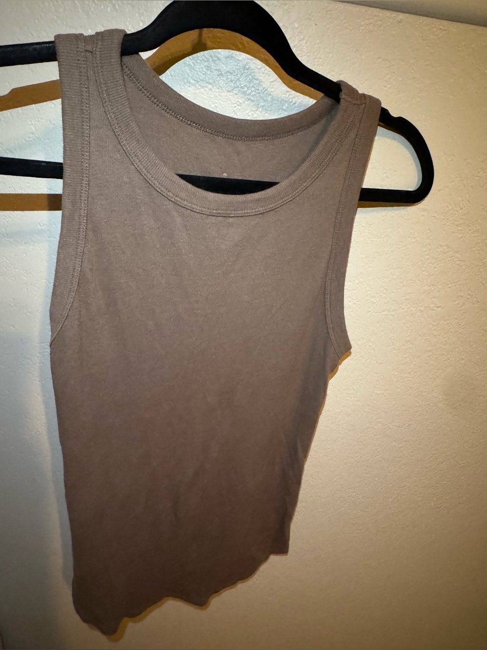 a new day Brown Ribbed Tank Top